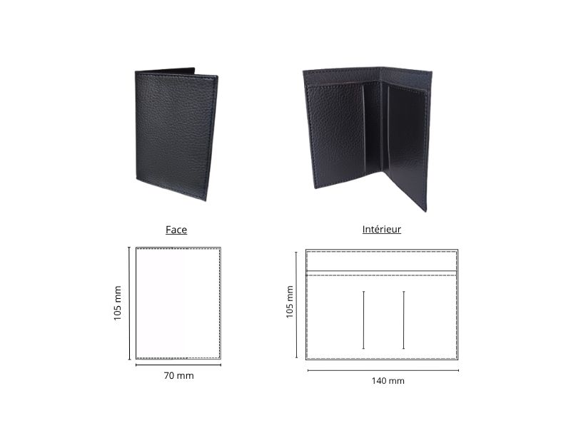  Porte 2 cartes et facturette - personnalisable