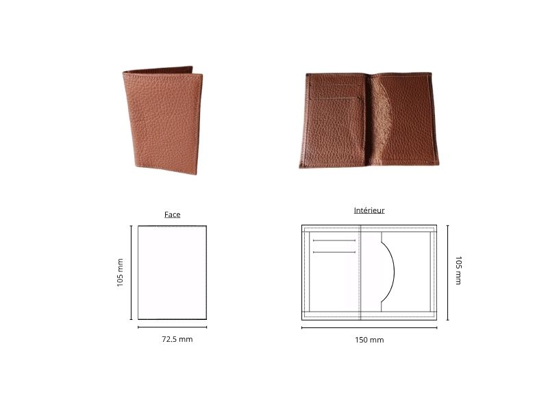  Porte cartes rembordé - personnalisable