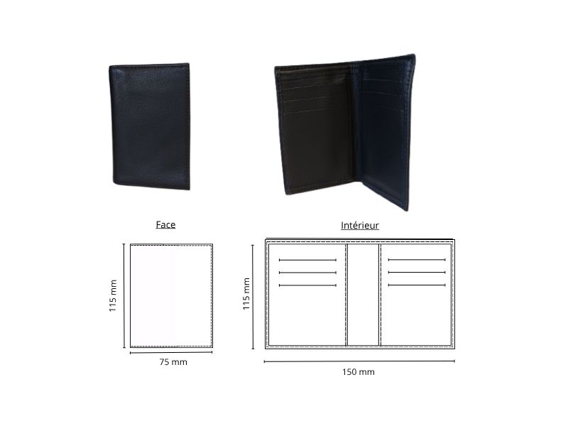  Porte 6 cartes rembordé et facturette - personnalisable