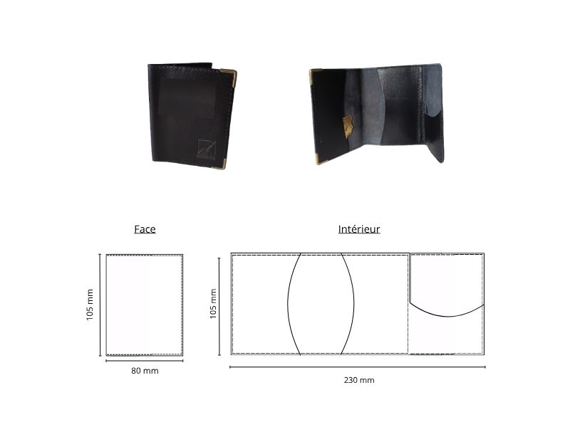  Porte 3 cartes triptyque - personnalisable