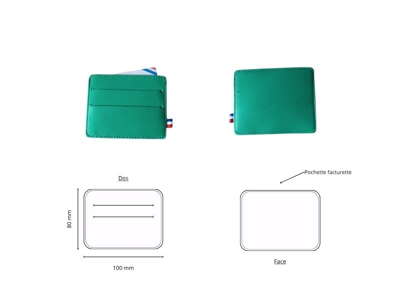  Porte carte recto et facturette - personnalisable