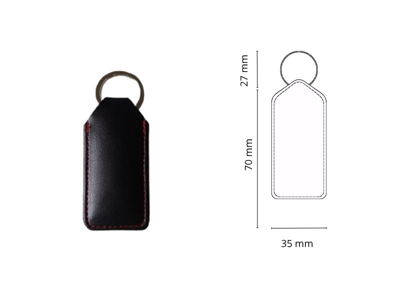  Porte clé rectangulaire - personnalisable