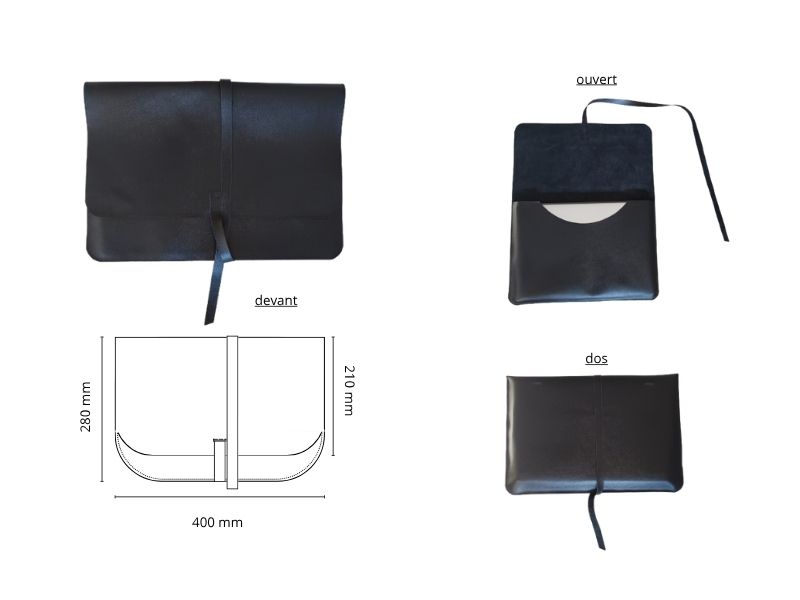  Housse d'ordinateur 15 pouces horizontal avec lien de fermeture - personnalisable