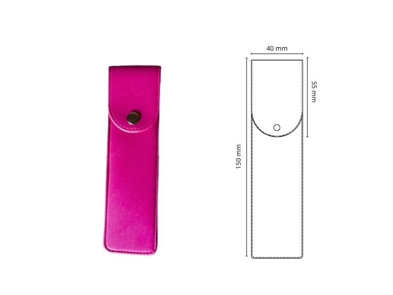  Étui stylo avec rabat pression arrondi