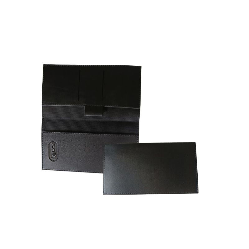  Porte chéquier horizontal avec rabat 2 cartes et passant stylo - personnalisable