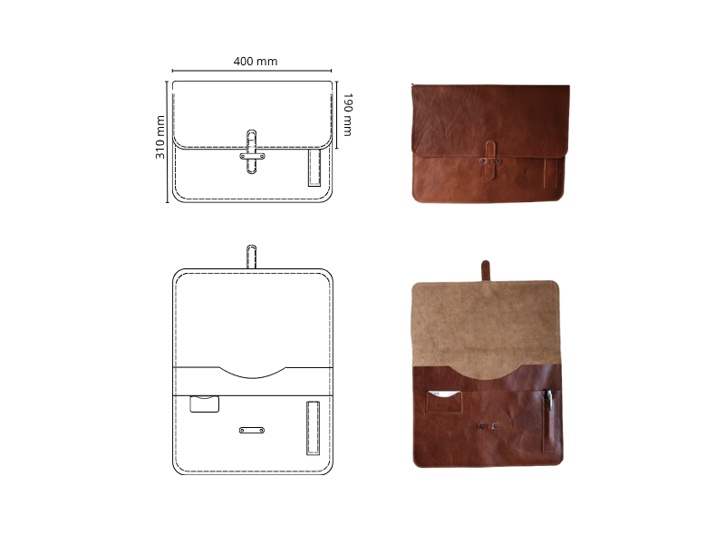  Housse d'ordinateur 15 pouces fermeture passant - personnalisable