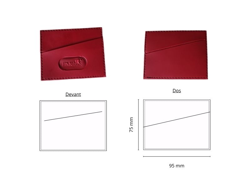  Porte 2 cartes diagonale - personnalisable