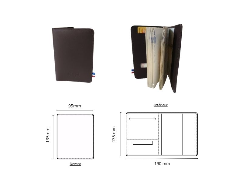  Etui passeport et 1 carte - personnalisable