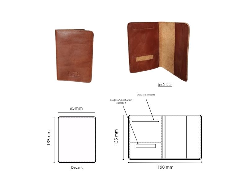  Etui passeport et 1 carte - personnalisable